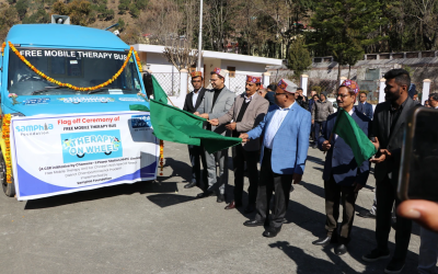 Flag Off Ceremony Of Our 3rd Therapy On Wheel At Chamba Distt Of Hp